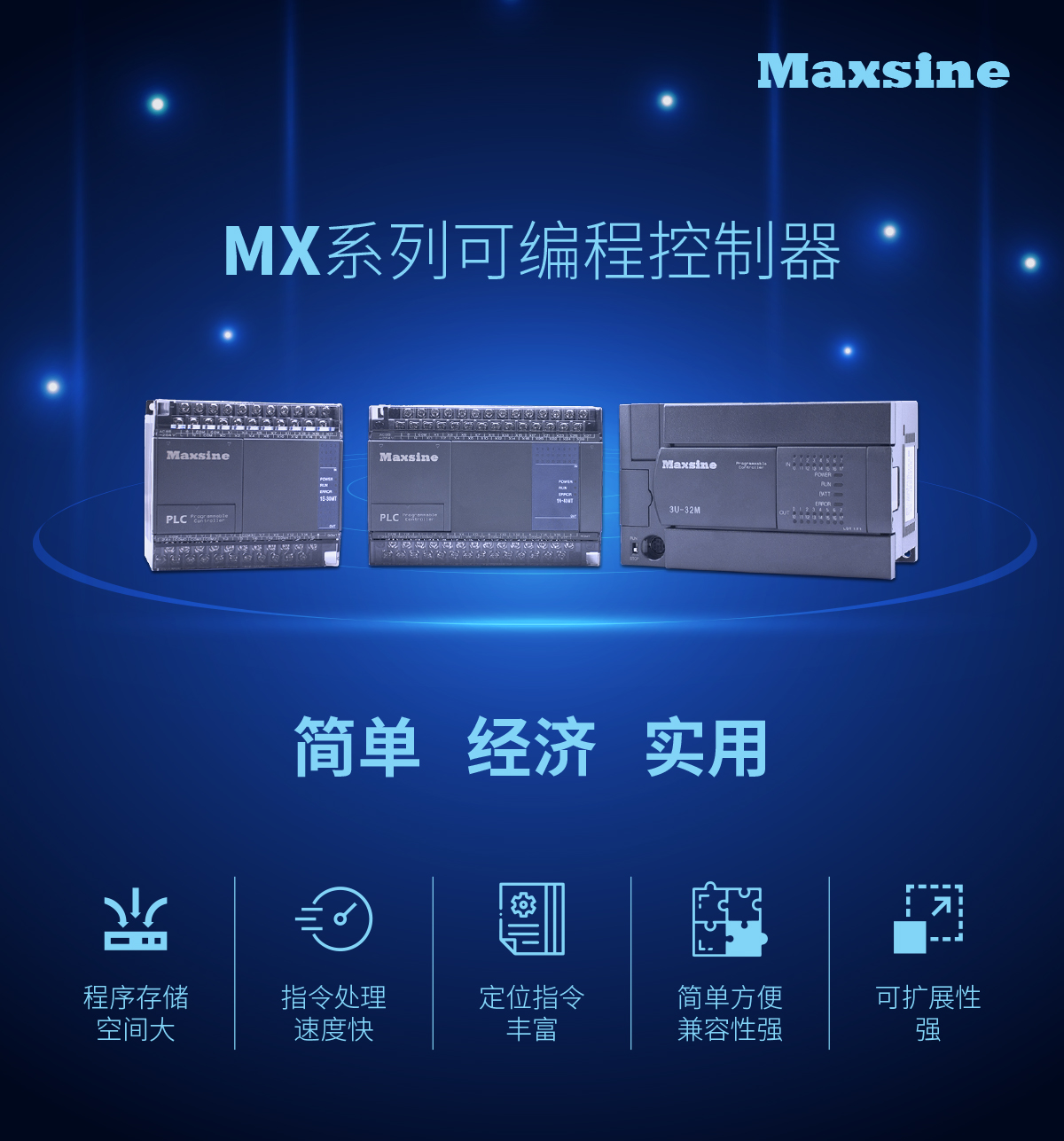 邁信電氣MX系列可編程控制器_人流量智能控制系統案例